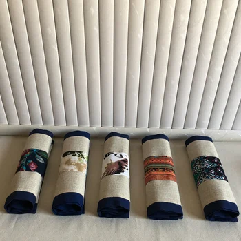 

Zen style cotton linen tea tablecloth tea mat towel tea ceremony insulation pad table runner