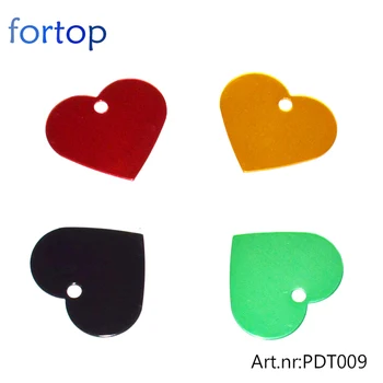 

10 colors stock sweet heart shape id tag for pet/mental name tag dog and cat/100pcs can order can laser your logo