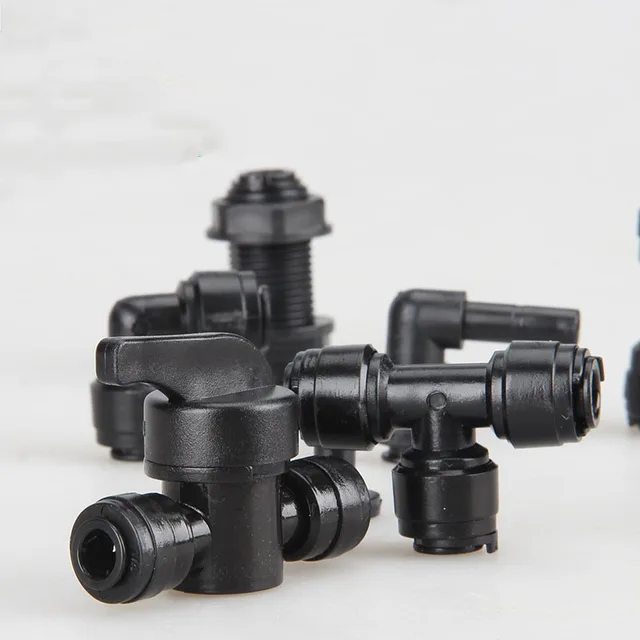 10 db Kerti Öntözőrendszer 1/4 "Interfész Csúszászáró Gyors Csatlakozó Tee Könyöke - Image 2