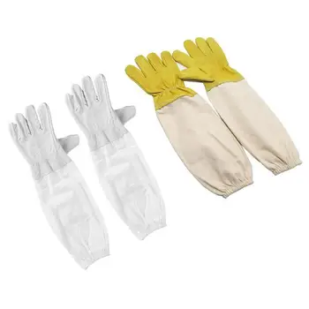 

1 Pair Beekeeper Prevent Gloves Protective Sleeves Ventilated Professional Anti Bee for Apiculture Beekeeper Prevent Gloves