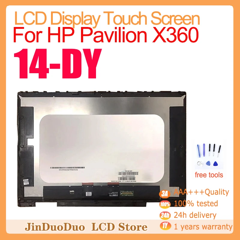 14 "Originale Per Hp Pavilion X360 Convertibile 14-Dy Display Lcd Touch Screen Digitizer Per Hp X360 14M-By Sostituzione 1920 X1080