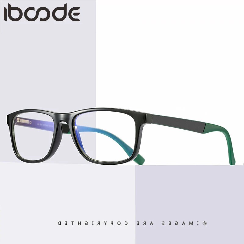 

iboode Women Men Anti Blue Rays Glasses Frame TR90 Square Computer Eyeglasses Coating Gaming Working Eye Protective Eyewear New