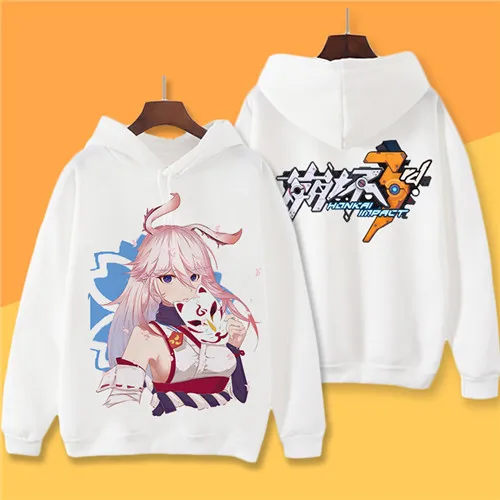 14 Honkai Impact 3 флисовые толстовки Yae Sakura Kawaii Женская толстовка с капюшоном осенне-зимние пальто Harajuku уличная одежда Аниме - Цвет: 14