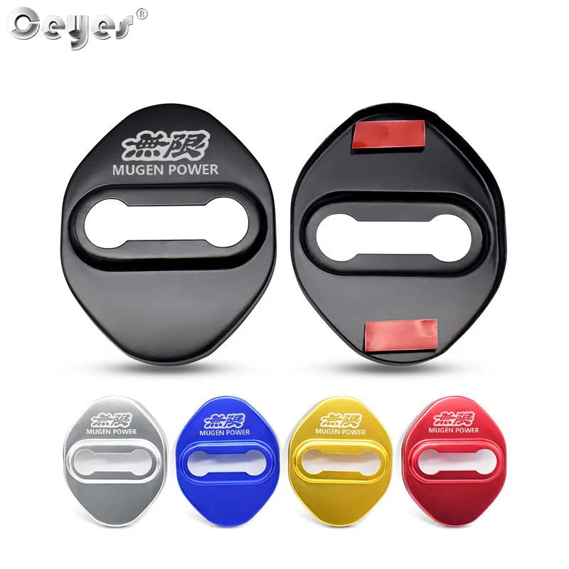 Car Door Lock Protector Cover For Honda Mugen Power Typer Civic Accord CRV Car Styling Stickers