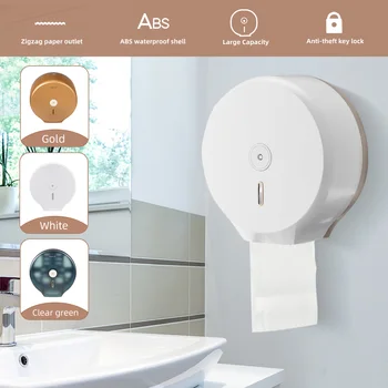 

Roll Holder Large Toilet Roll Tissue Dispenser holder Waterproof Tissue Box for Hotel Bathroom Toilet Paper