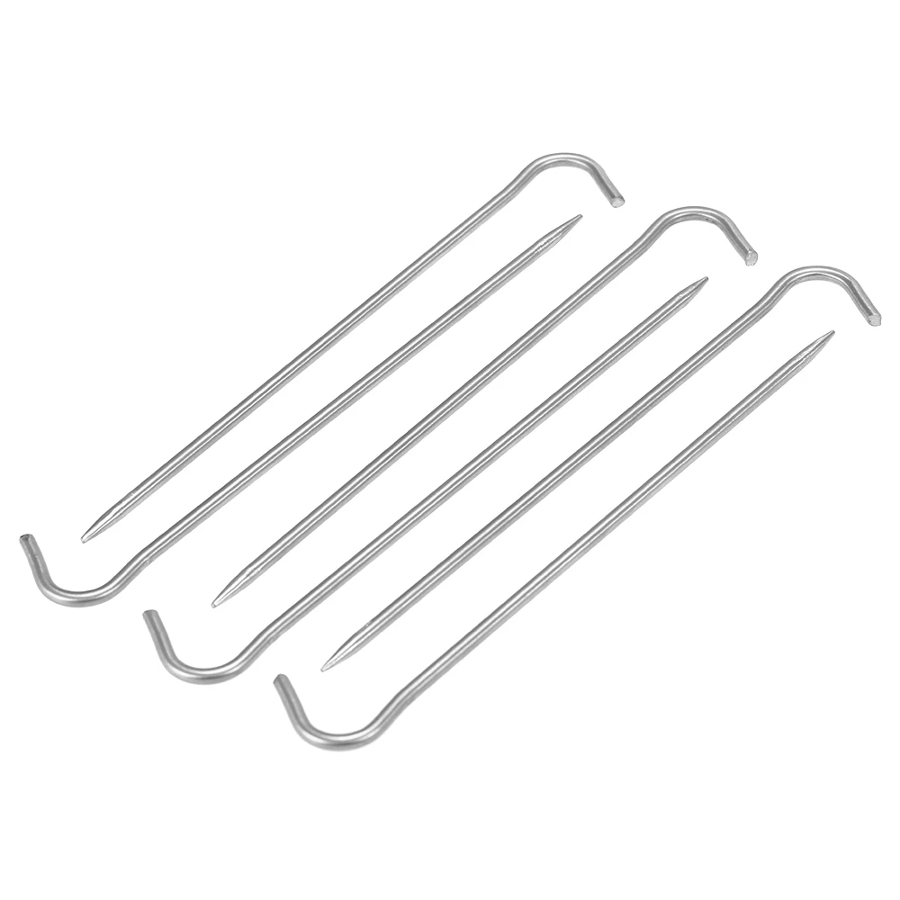 Professional 6pcs/10pcs Titanium Tent Pegs Titanium Tent Nails Camping Hiking Equipment Outdoor Traveling Tent Stakes Bend Hook
