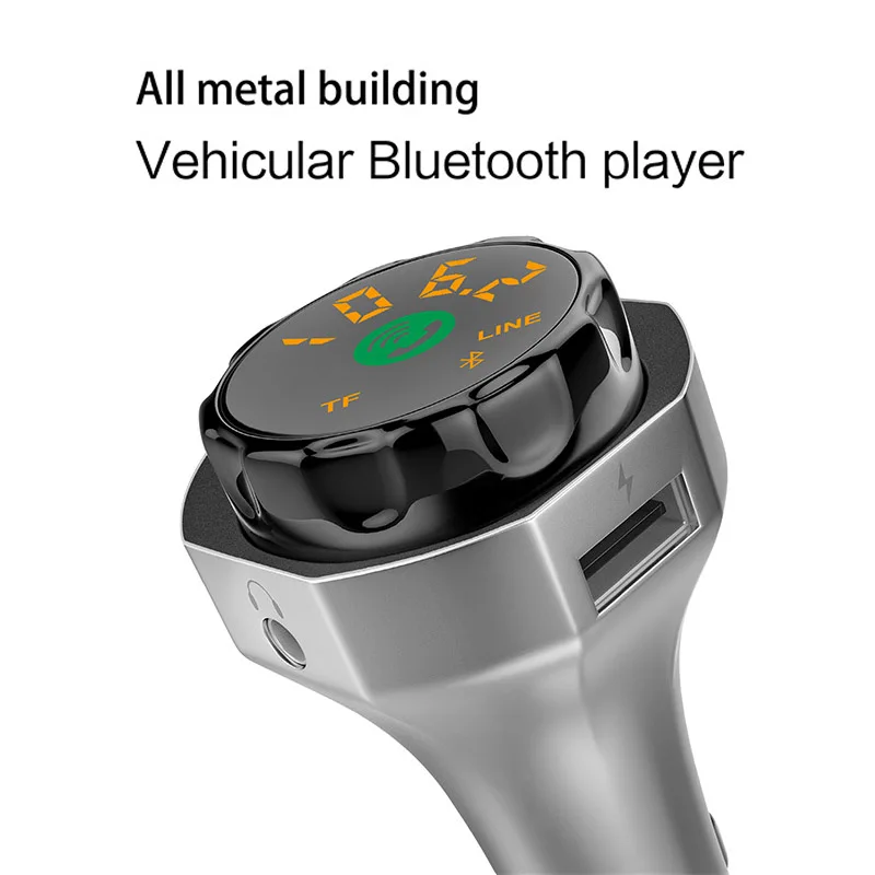 Автомобильный беспроводной fm-передатчик JaJaBor, Bluetooth, автомобильный комплект, AUX аудио, MP3 плеер, fm-модулятор, автомобильный комплект с громкой связью, двойной USB, автомобильное зарядное устройство