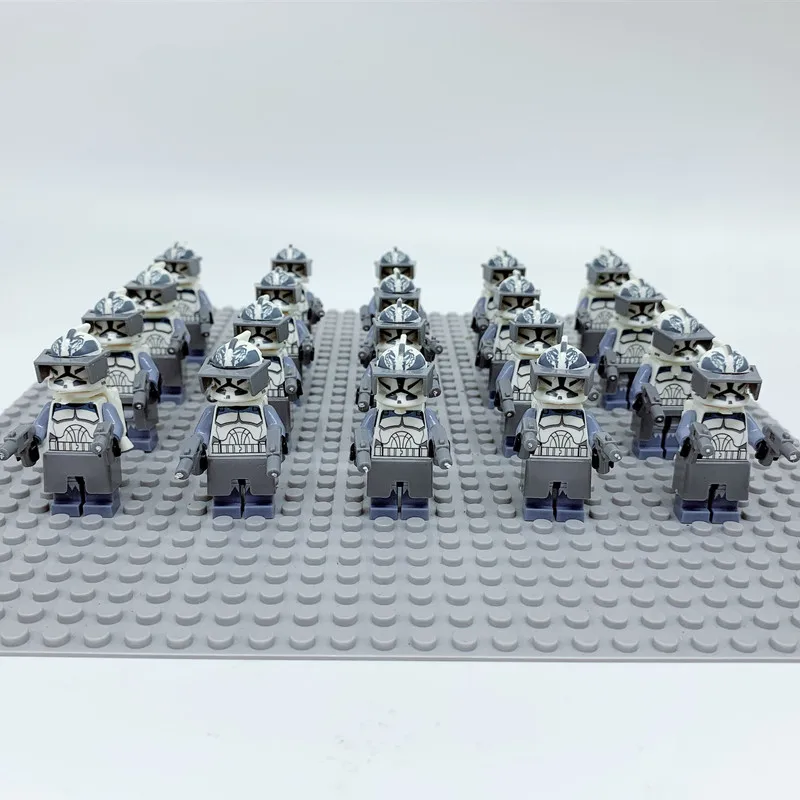 20 шт. синий Клон Trooper группа Военная Модель комплекты кирпичей строительные блоки игрушки для детей подарки дети - Color: PG618 20PCS