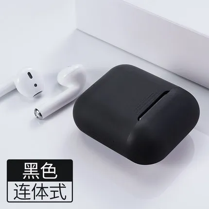 Jokod Airpods силиконовый чехол наушники для Apple Airpods чехол беспроводные наушники защитный чехол Коробка для AirPods - Цвет: black