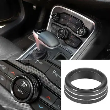 

3* Air Conditioner Switch CD Button Knob For Dodge Challenger Charger 2015-2019 Aluminum Alloy Interior Accessories