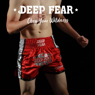 DF сплав Муай Тай брюки Муай Тай боксерский бой шорты для бега DEEPFEAR - Цвет: Red and silver
