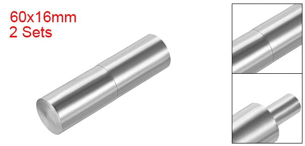 60x16mm 2sets uxcell Length 32mm 37mm 40mm 60mmHome Gate Door Window Part Male To Female Hinge Pin Stainless Steel - Цвет: 60x16mm 2sets