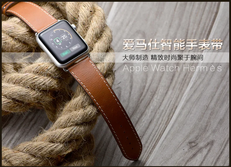 Ремешок из натуральной кожи для Apple Watch 42 мм 44 мм 38 мм 40 мм аксессуары для часов кожаный ремешок для часов Ремешок для iWatch браслет