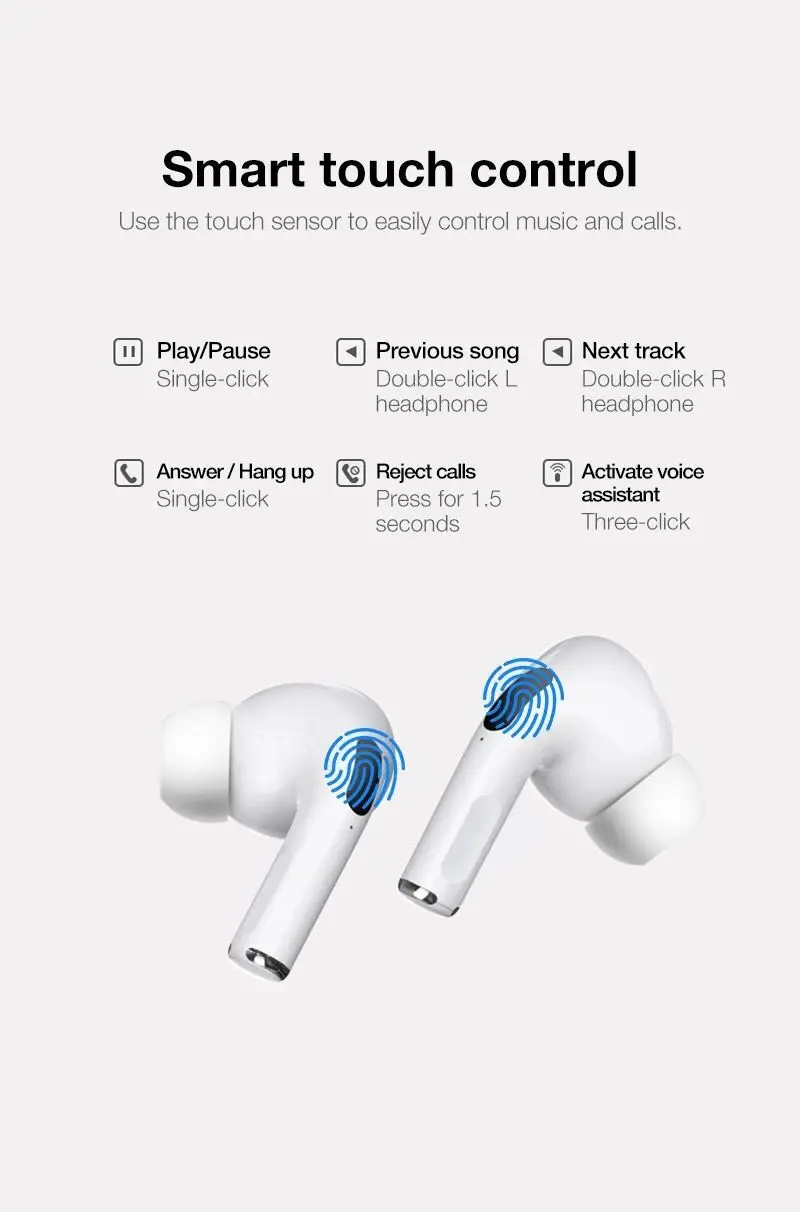 Airpodding Pro 3 Bluetooth Earphone TWS Wireless Headphones HiFi Music Earbuds Sports Gaming Headset For IOS Android Phone