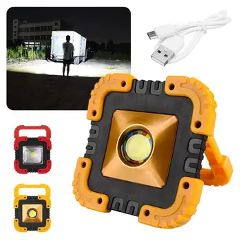 

1PC Work Light USB Rechargeable Solar LED COB Work Light Camping Emergency Lamp Floodlight Outdoor Camping Lamp Led Flashlight