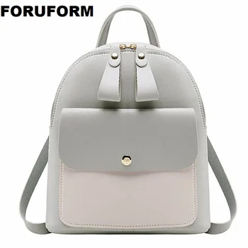

Fashion Women Color collision Backpack PU Leather Women Backpack small fresh sweet Girl High Quality Rucksack ZH-324