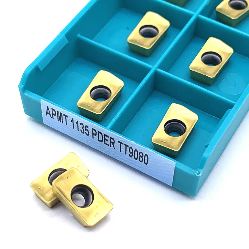 lathe chuck types APMT1135  PDER TT9080 Carbide Inserts Indexable Milling Tool APMT 1135 CNC lathe parts Lathe Turning Indexable tool 2 flute end mill