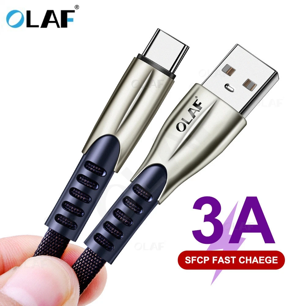 Кабель OLAF USB Type C 3 м 2 кабель для быстрой зарядки и передачи данных Samsung S10 S9 Note9 oneplus