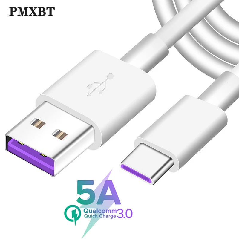 

5A USB Type C Cable for Huawei Mate 20 P30 P20 Pro Plus lite Super Quick Charge 3.1 USB C Type-C Supercharge Super Charger Cable