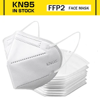 

100 pcs KN95 Mask Safety Dust Respirator FFP2 Mask facial masks Mask PM2.5 Face Mask Face Protective Masks Mouth Dustproof