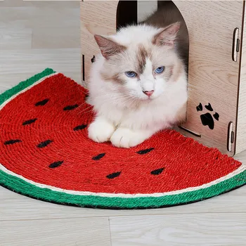 

Cat scratch Board natural sisal scratch resistant cat scratch blanket cat grinding claw watermelon toy cat supplies sisal carpet