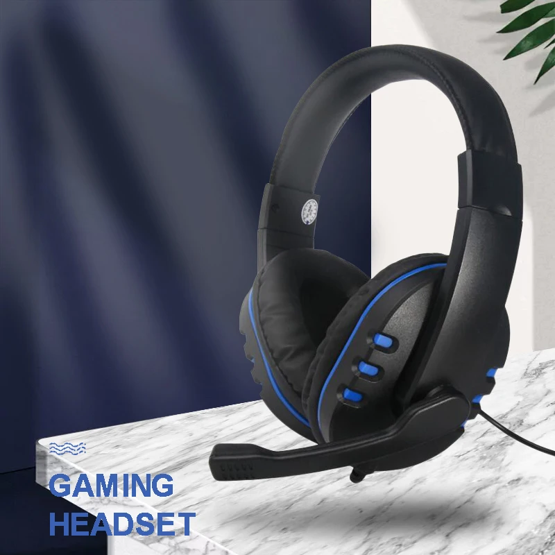 Pohiks 1pc 3 5mm Wired Gaming Headset Adjustable Volume Bass Stereo Surround Headphone For PS4 XBOXONE Switch