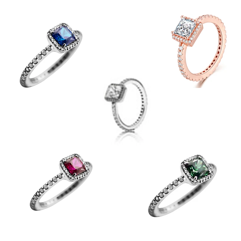 

Timeless Elegance Ring Rose & Clear CZ Woman Rings For Jewelry Making 925 Original Silver Jewelry Make Up Woman Gift Ring