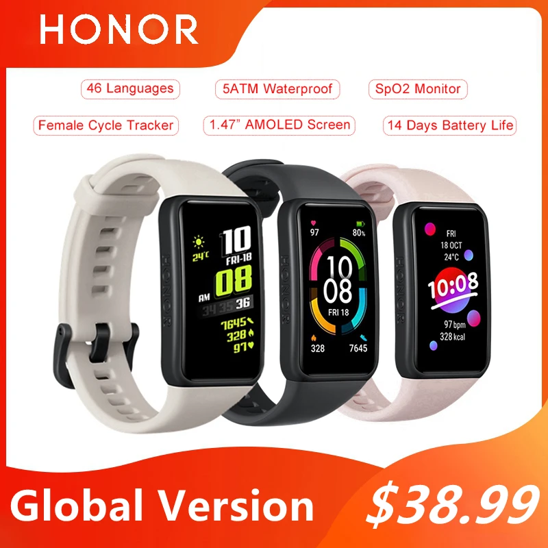 Смарт-браслет HONOR Band 6 водостойкий IP68 | Электроника
