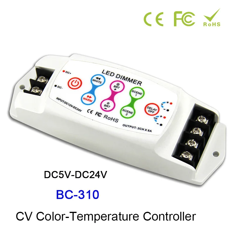 DC5V-24V 2channel Constant Voltaget Color temperature led controller wireless RF remote led dimmer for 5050 SMD led strip light DC5V-24V 2channel Constant Voltaget Color temperature led controller wireless RF remote led dimmer for 5050 SMD led strip light