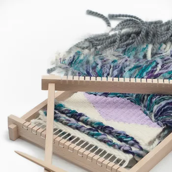 

28x22cm DIY Tapestry Knitting Machine Solid Wood Detachable Loom Tapestries Weaving Machine Home Supplies