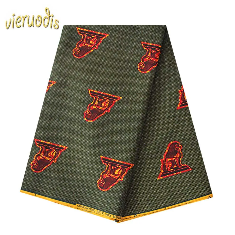 

6 Yards African Wax Prints Fabric dutch 100% Cotton Fabrics Material Dashiki Batik Real Floral for Dress A000421
