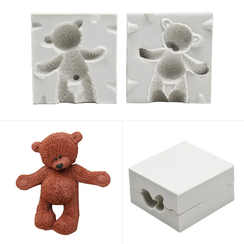 

Large Bear Mould Birthday Silicone Mold Fondant Cake Decorating Tool Gumpaste Sugarcraft Chocolate Forms Bakeware