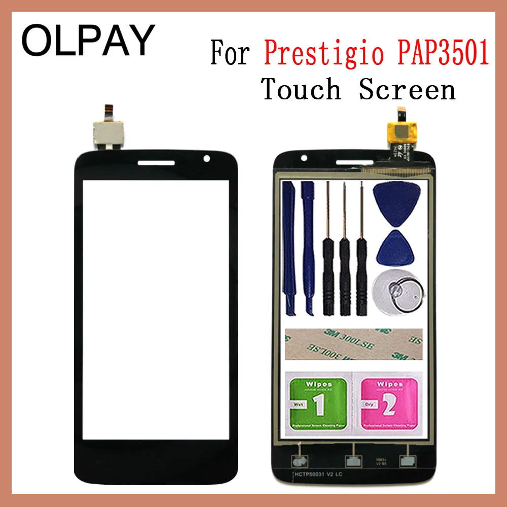 Mobile Phone TouchScreen 5.0" For Prestigio MultiPhone PAP3501 DUO Touch Screen Glass Digitizer Panel Lens Sensor Glass Repair