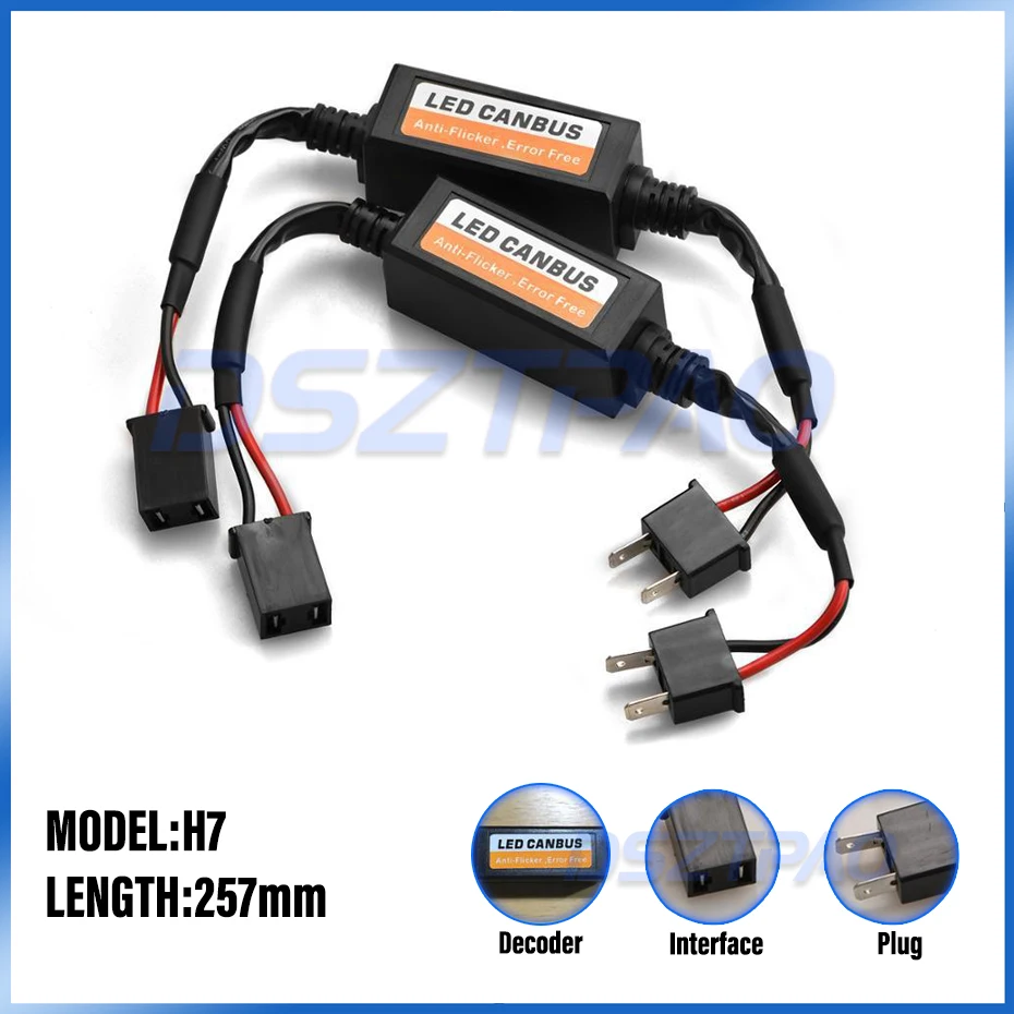 Led lights led bulbs led headlights led car lights led car headlights 2pcs H4 H7 H8 H11 9005 HB3 9006 HB4 LED Bulb Decoder Resistor 50w Canbus Error Canceller Wire Harness Adapter for Car Headlight