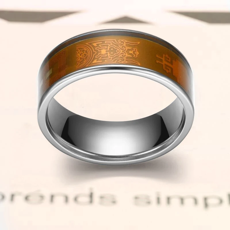 Anillo inteligente NFC, nueva tecnología, anillo de desgaste inteligente, compatible con todas las funciones de teléfonos inteligentes NFC, anillo inteligente para bloqueo de contraseña de huella dactilar - Imagen 2