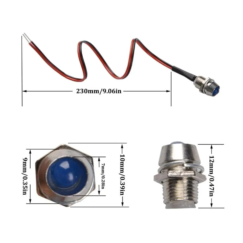5 шт. светодиодный индикатор световая приборная панель Led светильник 12V Моторные Лодки Грузовик Светодиодный индикатор светильник автомобильные аксессуары