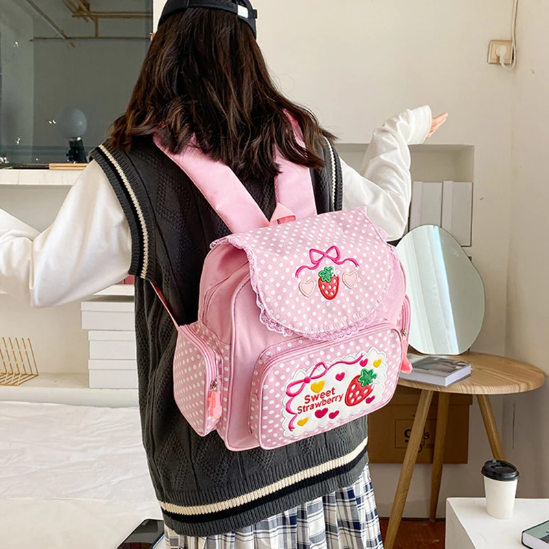 Cute Bear Embroidery Women's Backpack Luxury Designer Backpacks for  Teenagers Girls 2022 Trend PU Leather Bagpack Kawaii Mochila - AliExpress