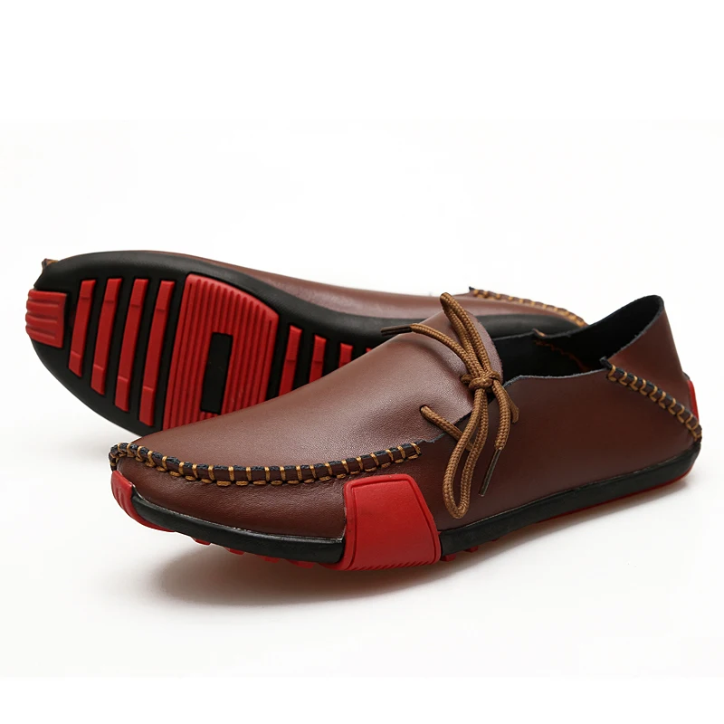 

Artificial Leather Men's Casual Boat Shoes 2020 Luxury Brand Mens Loafers Flats Breathable Slip On Driving Shoes Plus Size38-47