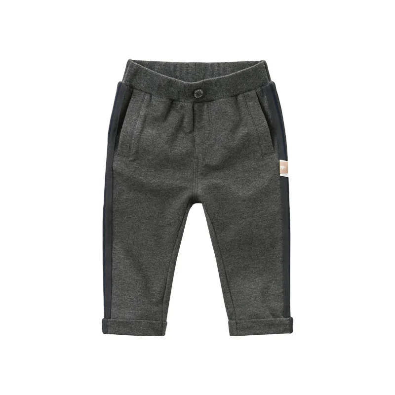 DB12067 dave bella/осенние модные штаны для маленьких мальчиков детские длинные штаны брюки для малышей - Цвет: gray