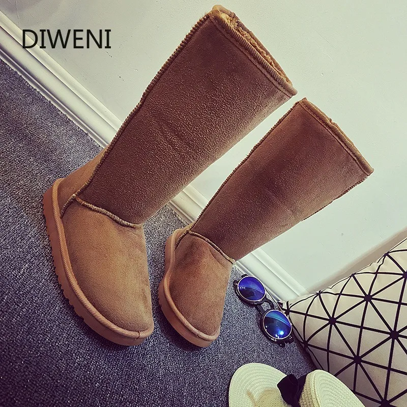 DIWEINI/высококачественные зимние сапоги; женские модные классические высокие сапоги из натуральной кожи в австралийском стиле; зимняя женская обувь; N247