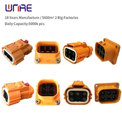 Plastic Shell High Voltage Current Connectors Plug Socket New Energy Electric Vehicle Car Hv Connector 2.5-6mm² For Cable