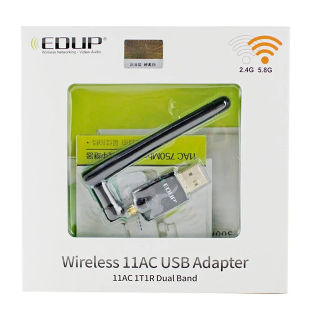 600 Мбит/с USB WiFi адаптер EP-AC1608 двухдиапазонный 5 ГГц 2,4 ГГц 802.11ac беспроводная сетевая карта с 2dBi антенна Wifi приемник