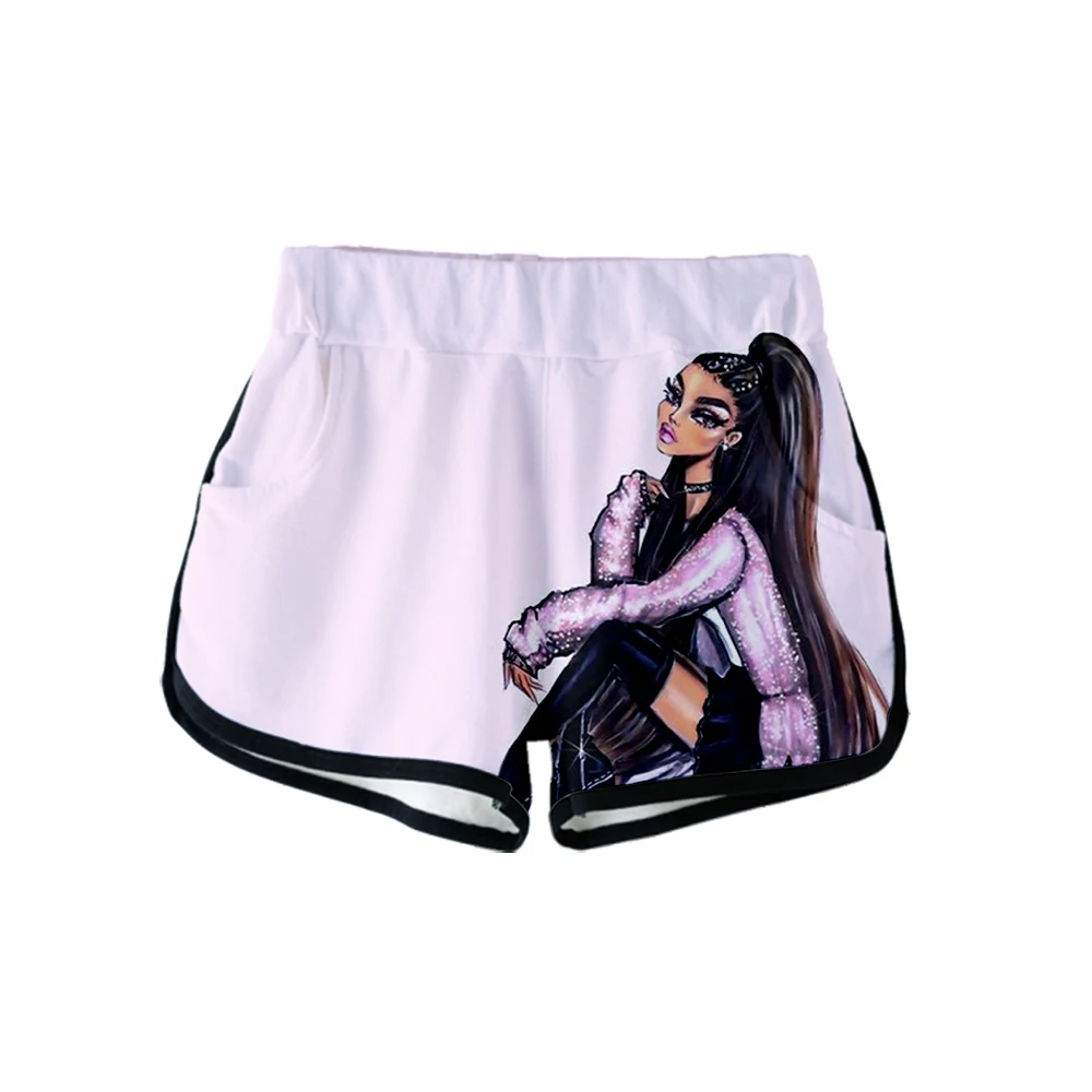 Ariana Grande/женские шорты с 3D принтом, модные шорты в уличном стиле, летняя одежда,, Повседневная Уличная одежда для девочек