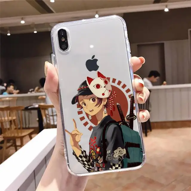 Kamado Nezuko Kimetsu No Yaiba Demon Slayer Phone Case Transparent For iphone se 6 6s 7 8 11 12 13 plus mini x xs xr pro max a12