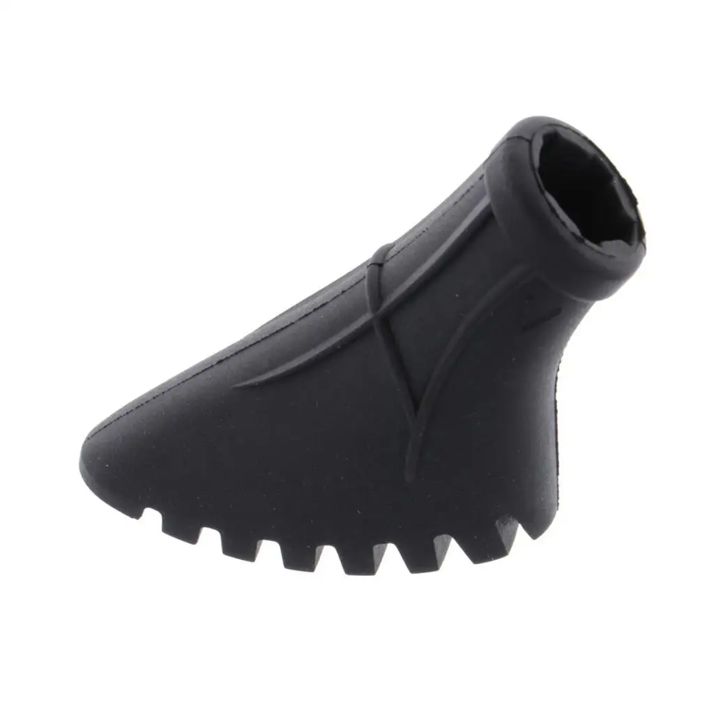 Replacement Durable Trekking Poles Rubber Tips Protector, Walking Canes Tips End Cap Cover Foot Pad, Shock Absorbing, Anti-Slip