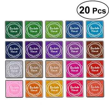 

20 Pcs Multi-colored Giant Ink Pads Stamp Pads for DIY Craft Scrapbooking Finger Paint Ink Pad Set