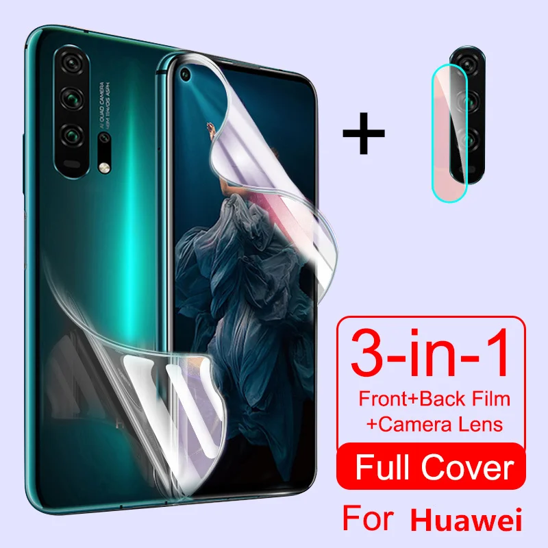 Защитная пленка на экран для Huawei Honor 20 Pro 8 9 10 Lite 8x 9x 10i 8a P smart 2019 Z Nova 5T Гидрогелевая |