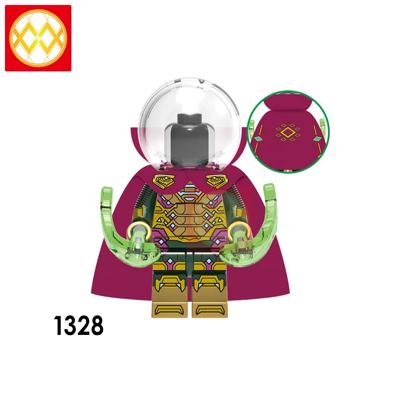 50 шт. вдали от дома Человек-паук Mysterio Человек-паук Питер Паркер Mystrio Hydro-Man экшн-строительные блоки детские игрушки WM6071 - Цвет: Темно-серый