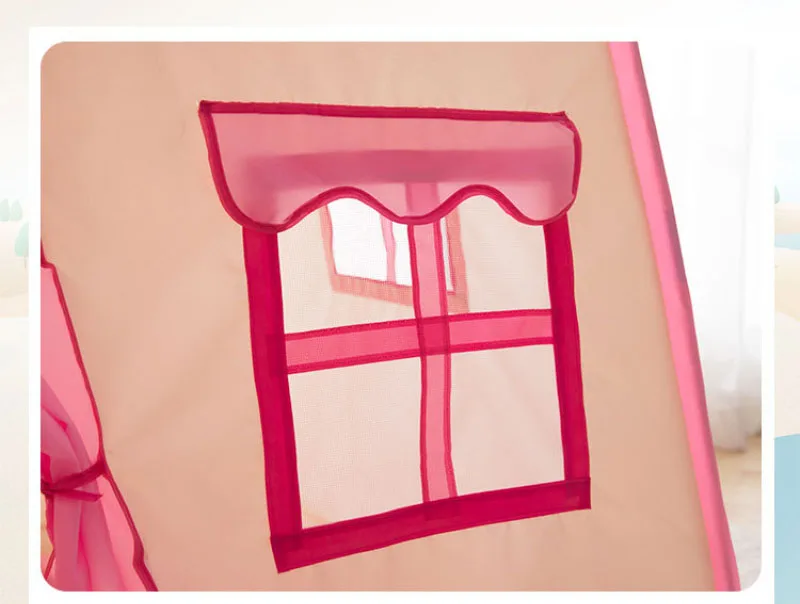 Kids Indoor Outdoor Castle Tent Baby Princess Game House Flowers Blossoming Boy Girl Oversized House Folding Game House Gifts