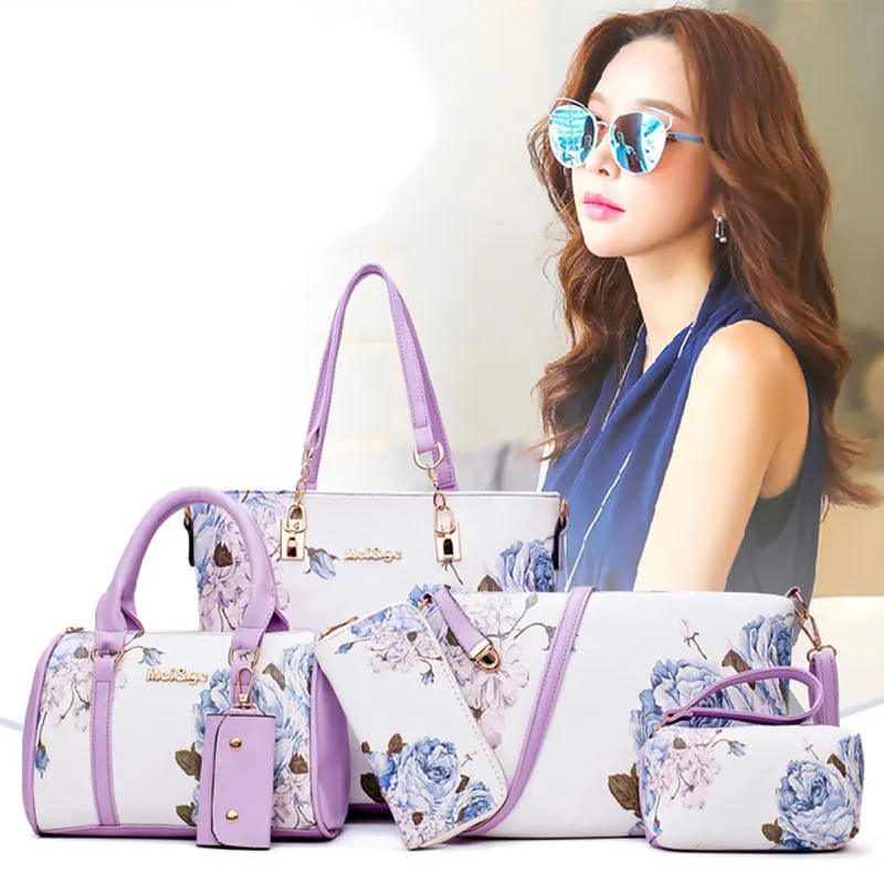 

Luxury color 2019 new fashion trend mobile handbag six-piece printing single shoulder diagonal scorpion mother bag